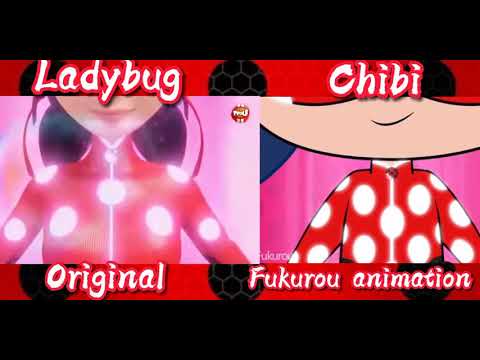 Miraculous|Power up {Lady bug vs Chibi}❤(Comparison)