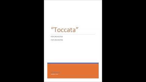 Murat GÜLERCE - Toccata Für Orchester [Score-Video]
