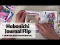 Hobonichi techo a6 flip through with a bit of travelers notebook  stickers haul