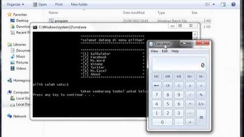 Membuat Selector Menu Dengan Batch Program