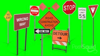 Green Screen Street Signs