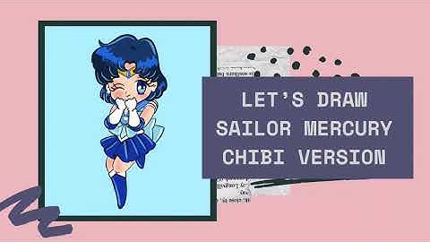 Digital Drawing of Chibi Sailor Mercury using my iPAD | Procreate Tutorial for Beginners