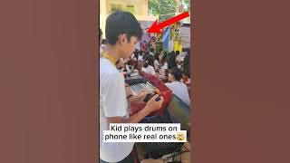 Playing drums on phone just like real drums🤯😱