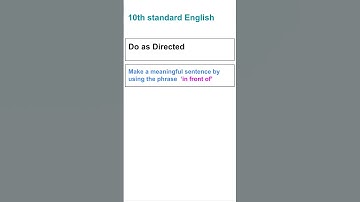 English Grammar| Use a phrase in front of