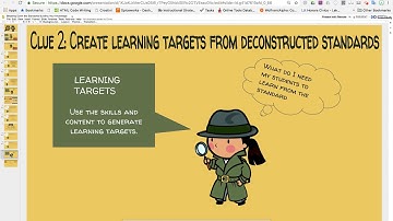 Overview of Deconstructing Standards and Creating Learning Targets