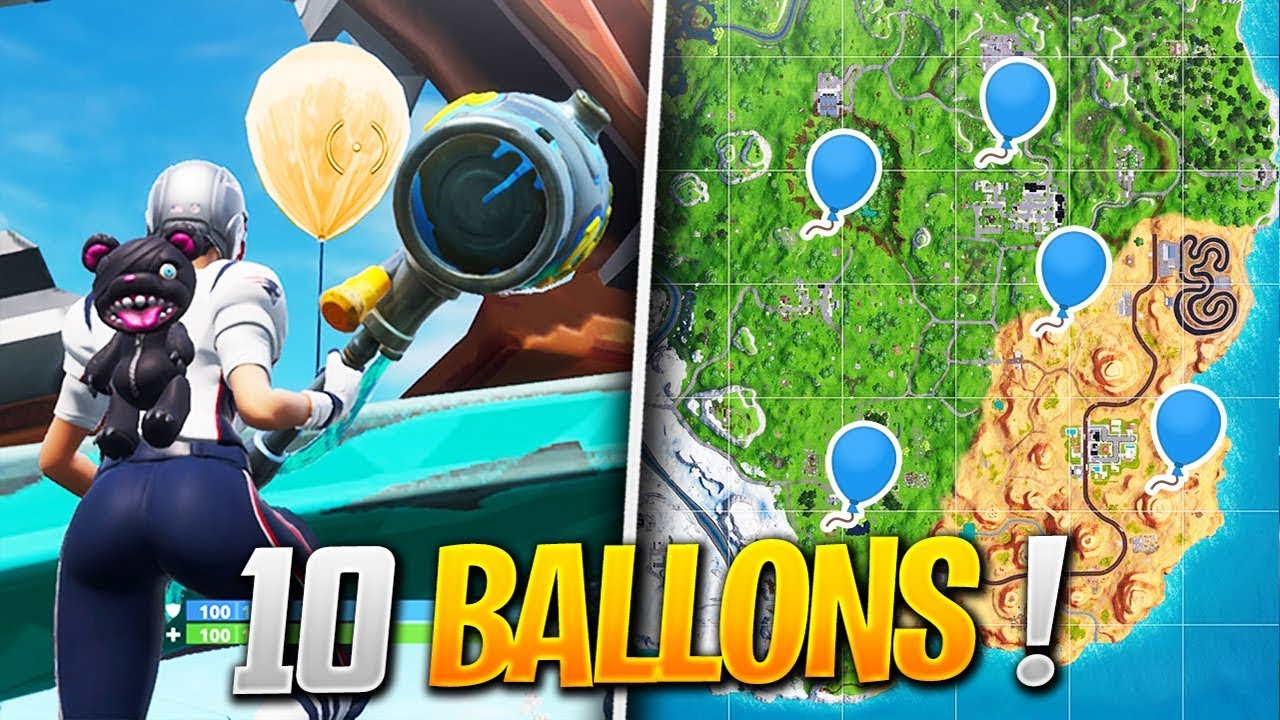 Éclater 10 Ballons Dorés" Sur Fortnite (Défis Semaine 9 Saison 7) - Youtube