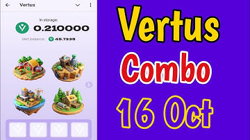 Vertus Daily Combo Cards | 16 October Vertus Combo Cards | Real Work