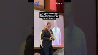 Gilas Pilipinas receives a recognition award for its gold medal achievement in 2023 SEA Games