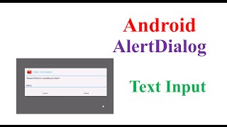 Android InputBox AlertDialog