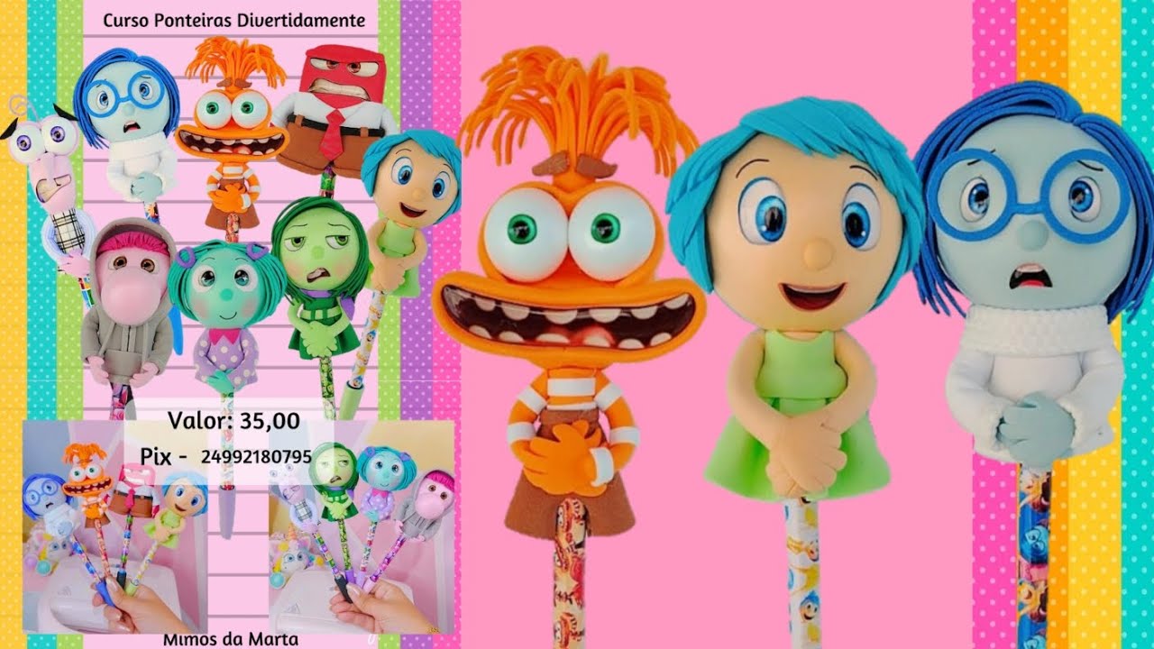 Lançamento curso Ponteiras Divertidamente| Canetas decoradas com eva| curso online