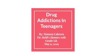 Drug Addictions In Teenagers