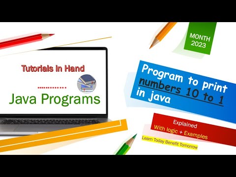java program to print numbers from 10 to 1 | using for loop #viral #java #javaforbeginners