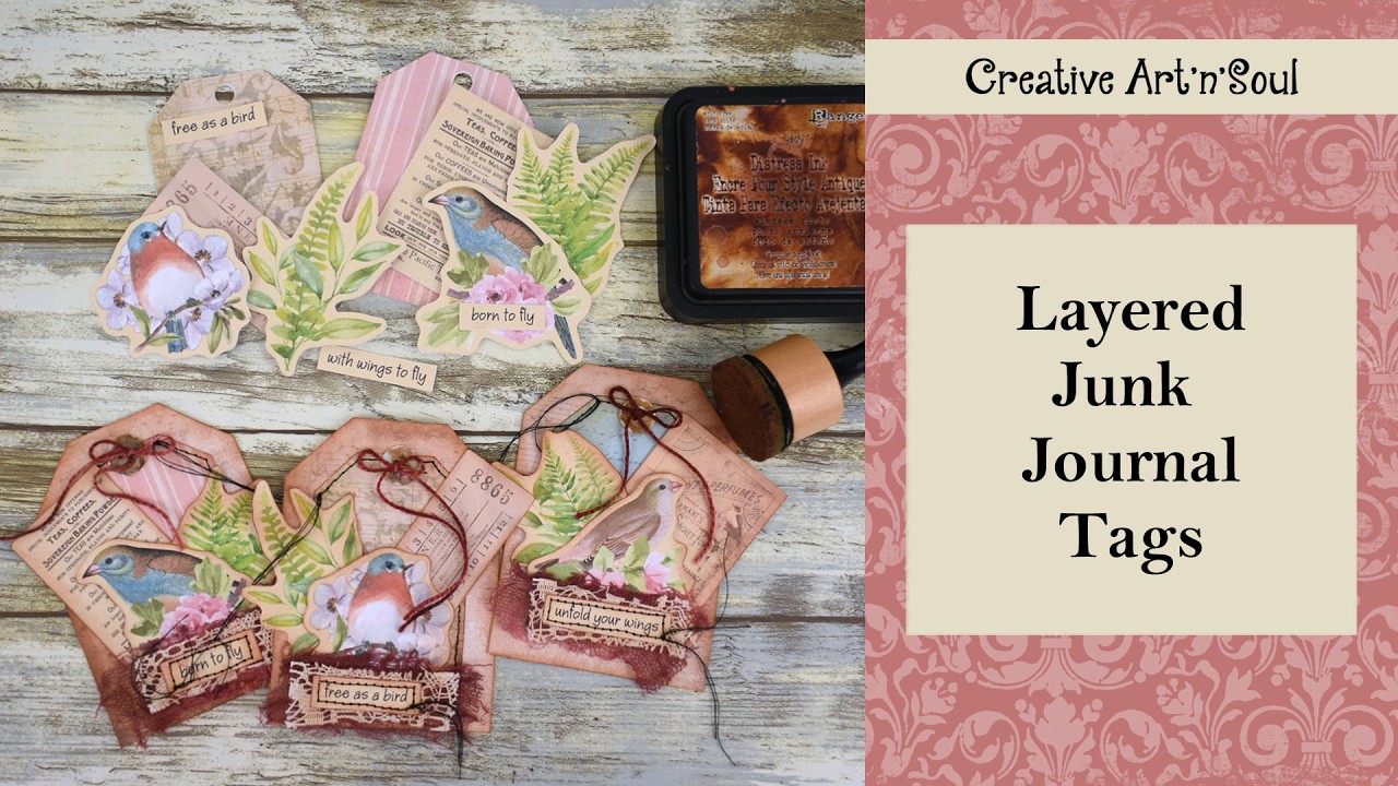 DIY Easy Layered Junk Journal Tags - YouTube