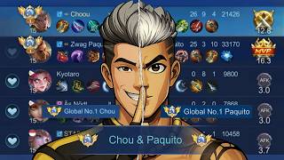 GLOBAL 1 CHOU + GLOBAL 1 PAQUITO 2 VS 5 IN IMMORTAL!! IMPOSSIBLE COMEBACK!! - Mobile Legends screenshot 5