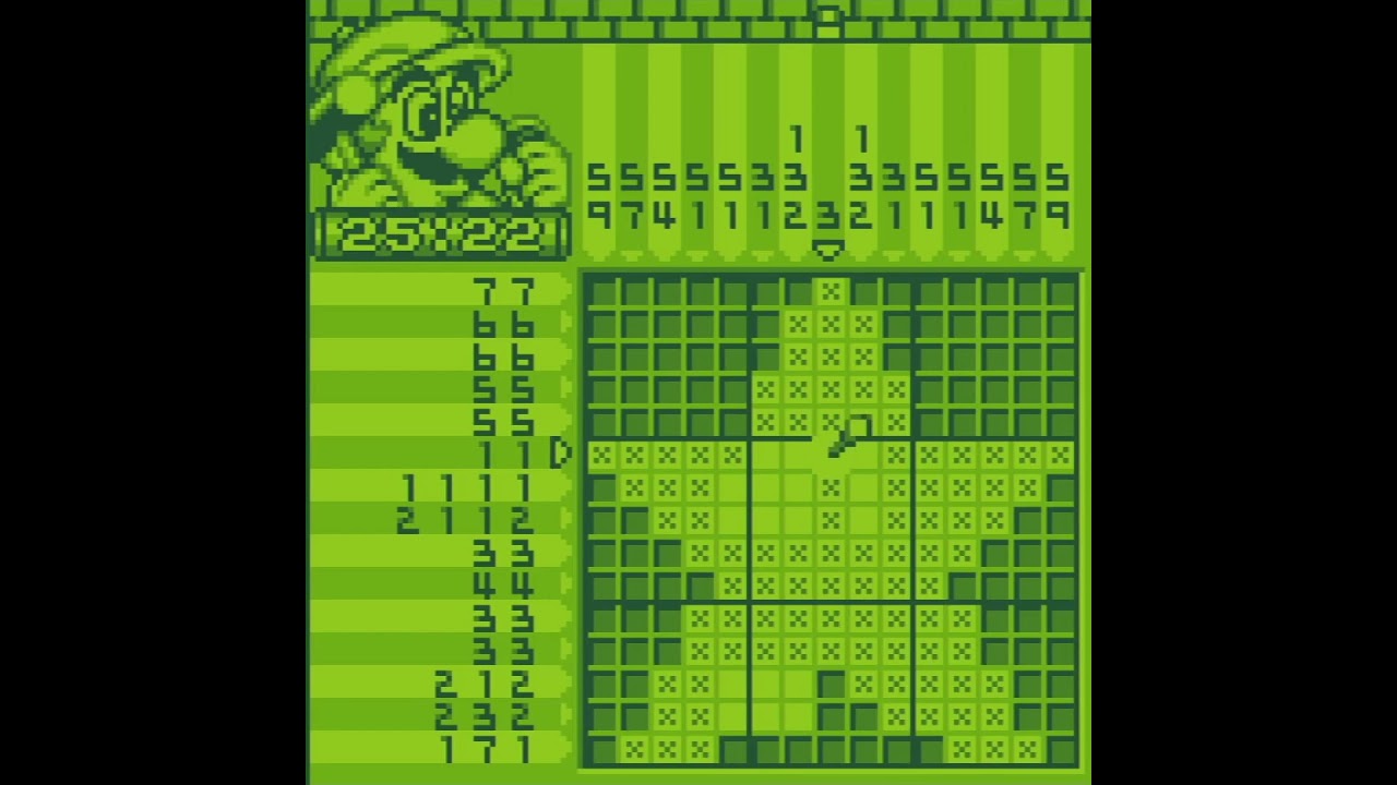 Mario's Picross - (GB) - Kinoko Course - Puzzle 1B 