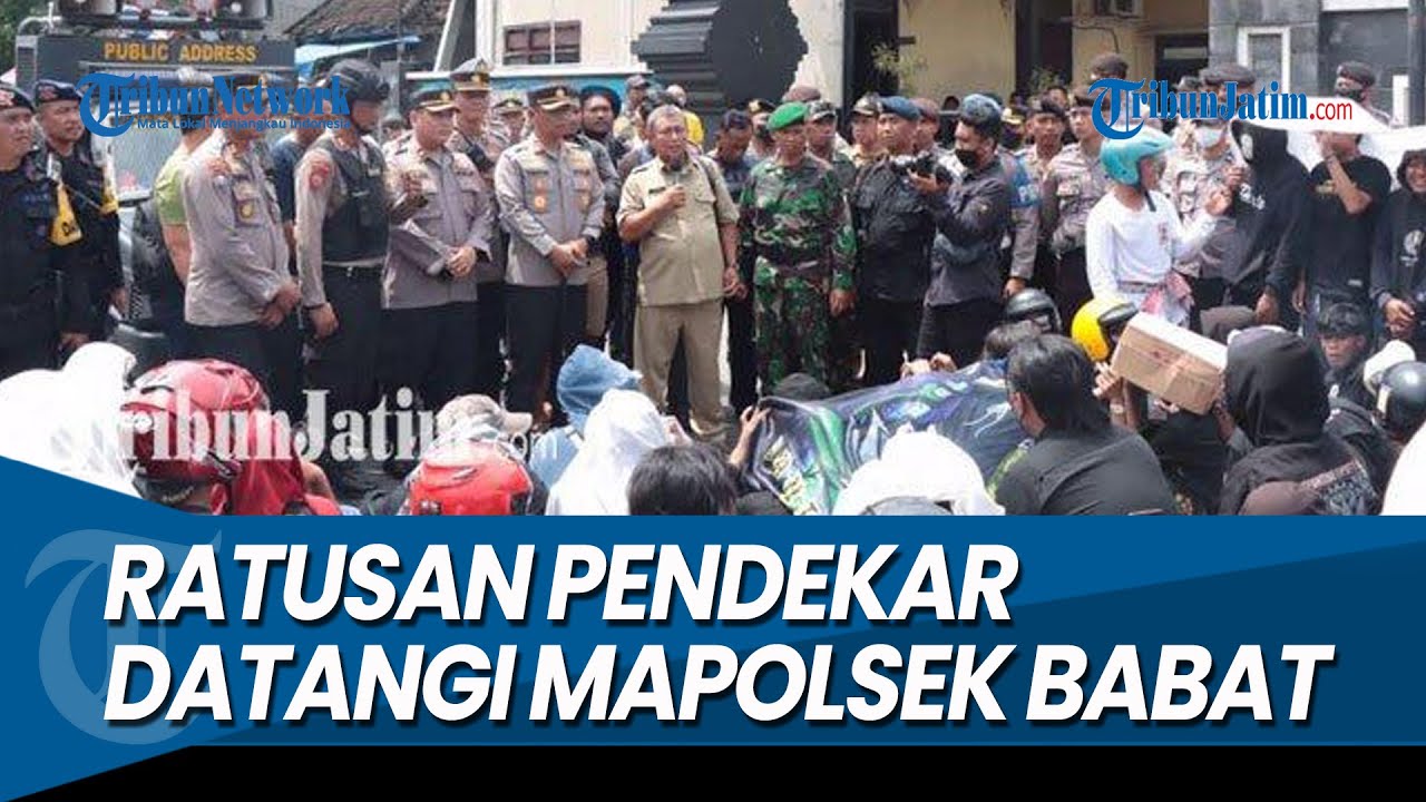 PENDEKAR DIBACOK, Ratusan Rekan Seperguruan Datangi Mapolsek Babat