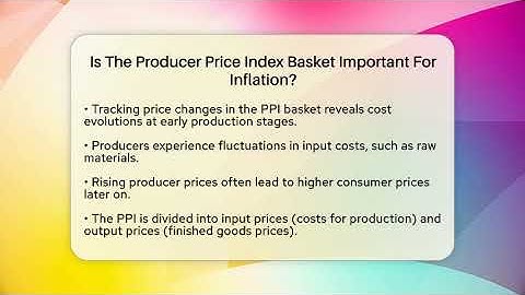Is The Producer Price Index Basket Important For Inflation? - Inflation Insight Channel