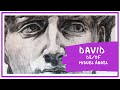 Dibujo el DAVID de Miguel Ángel | Dibujando un clásico con LÁPIZ NEGRO en A4 | Retrato SpeedDrawing