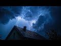 Beat Insomnia in 3 Minutes with Strong Rain Thunderstorm on Tin Roof, Heavy Thunder &amp; Howling Wind