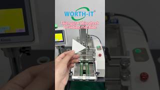 Triangle paper sheet special shaped products auto count friction feeder #feeding #counting #paging
