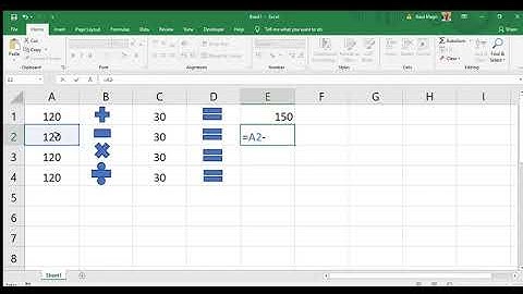 Excel como somar, subtrair, dividir e multiplicar valores