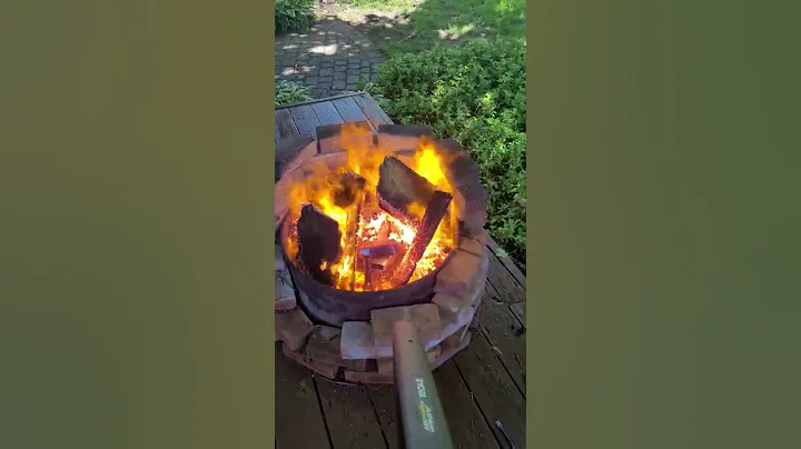 melting aluminum on wood fire