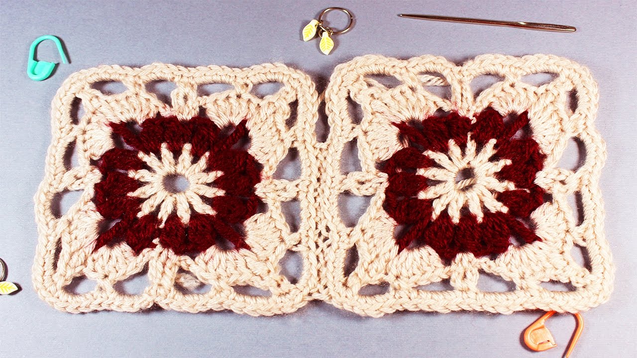 طريقة تجميع / تشبيك مربعات الجرانى لعمل مفرش كبير __ How to join granny square