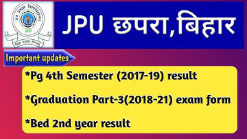 jpu pg 4th semester result||graduation TDC 3(2018-21) ||Bed result||related information