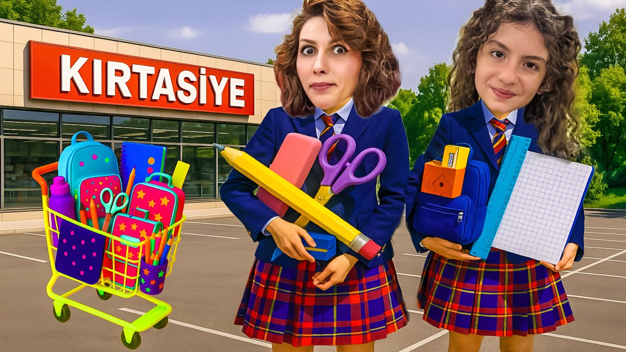 OKULA DÖNÜŞ KIRTASİYE EKSİKLERİMİZİ TAMAMLIYORUZ ! | Esmanur ve Sara