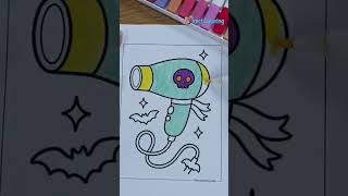 Haunted Hairdryer Coloring | Funny Halloween Coloring Pages #halloween  #trending