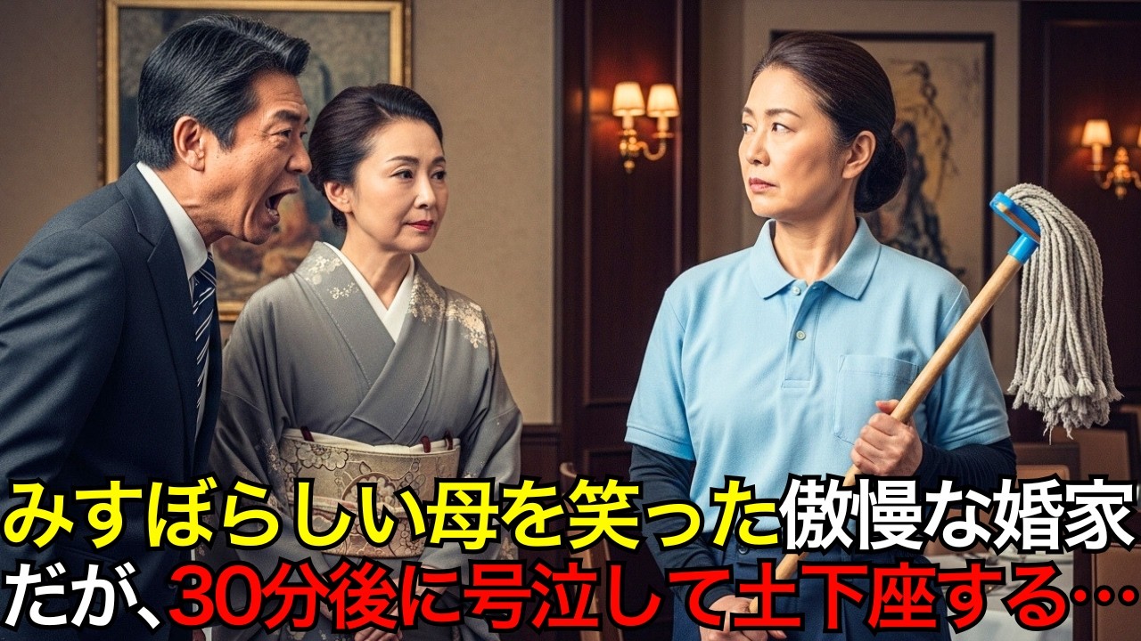 「清掃員なんて恥ずかしい」母を見下し婚約破棄を宣告した傲慢な婚家。しかし、娘が叫んだ一言に、全員が土下座する結果に⋯【スカッと｜朗読｜オーディオブック】