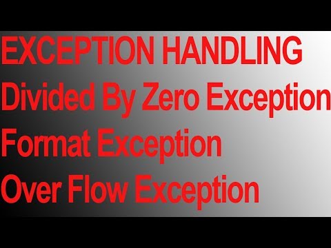 C# Tutorial-Exception Handling