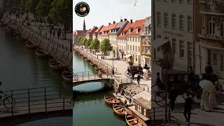 Warnemünde, am alten Strom im Jahr 1910 - AI Interpretation