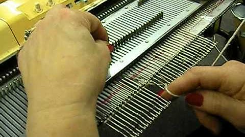 Double E-Wrap knitting machine Cast On by Carole Wurst