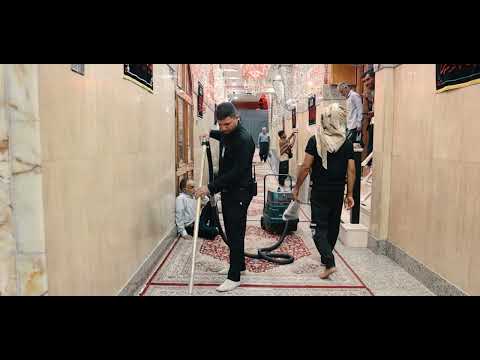 ⭕️ منتسبو قسم مقام الإمام المهدي (عجل الله فرجه الشريف) يبذلون قصارى جهدهم لخدمة الزائرين الكرام.