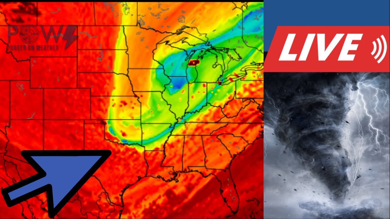 LIVE SEVERE Weather Coverage! Large Hail, Damaging Winds & Tornadoes ...