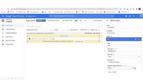 Setting up Log Based Metrics Alert on Google Cloud Console