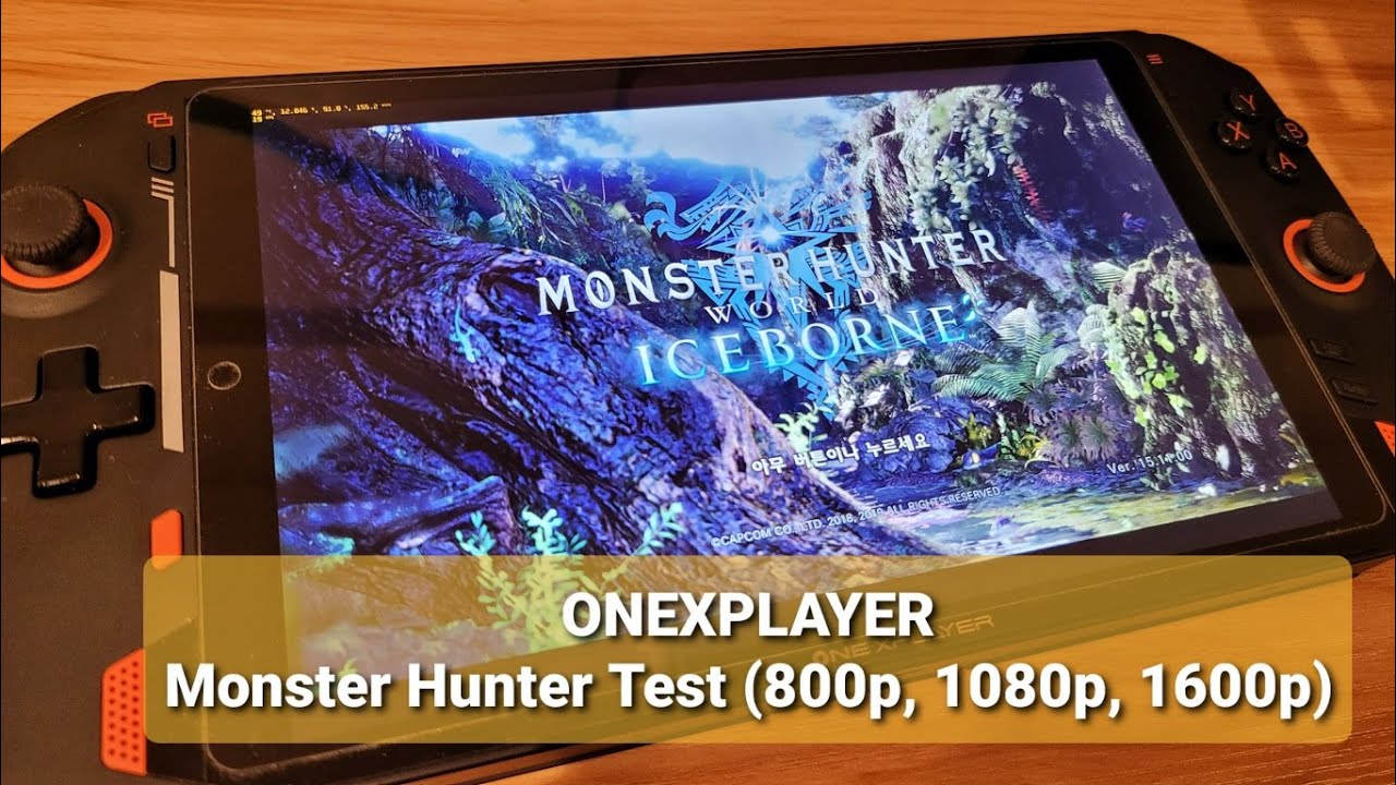Onexplayer Monster Hunter World Test 800p 1080p 1600p Youtube 