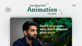 Create Trending Text Animation & Presets in After Effects | Like Top Creators + FREE Presets
