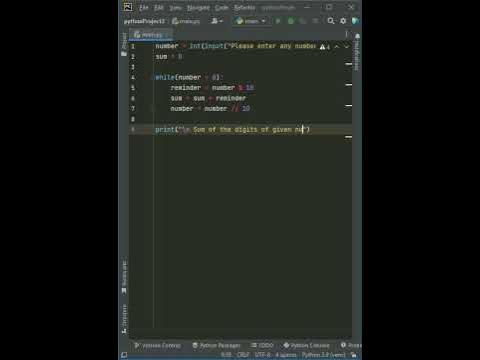Python program to find sum of digits of a number using while loop # ...