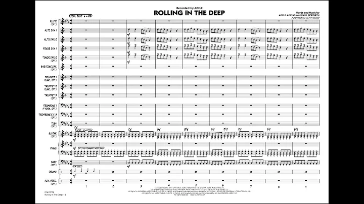 Rolling in the Deep arranged by John Berry