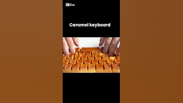ASMR Caramel Keyboard #asmr #satisfying #relaxing #ai #viral #trending #shorts #fyp