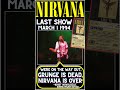 🎟️ Nirvana Last Concert Ticket 1 March 1994 Munich Germany "Grunge is Dead" - on stage quote
