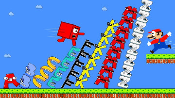 Mario vs the Giant Alphabet Lore (A - Z...) mix level up Maze #3 | Game Animation