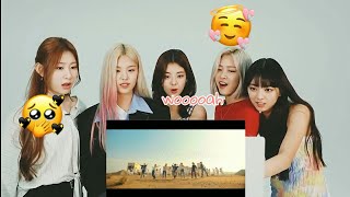 Itzy reaction to bts 'Permission to dance' official M/V