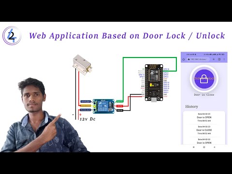 Solenoid Lock 12v Control web Application Using Nodemcu, PHP, Mysql Database | M42 TECH