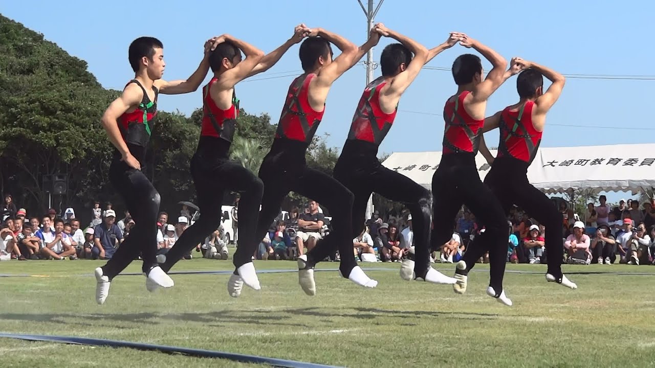 12鹿児島実業男子新体操部 Aチーム 屋外での演技 Rhythmic Gymnastics Youtube