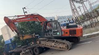 Hydra unloading from lorry#subscribe #like #youtube #aeevizag#hydra #line #youtubevideo #crane #jcb