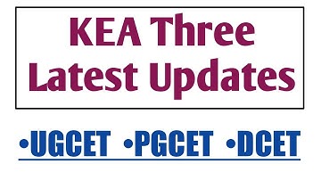 KEA Latest Updates - KCET Architecture Application | PGCET &  DCET Application Date Extended
