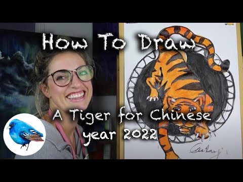 Wideo: Jak narysować Tygrysa na Nowy Rok 2022 etapami
